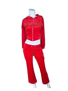 Y2K bebe velour tracksuit size Small